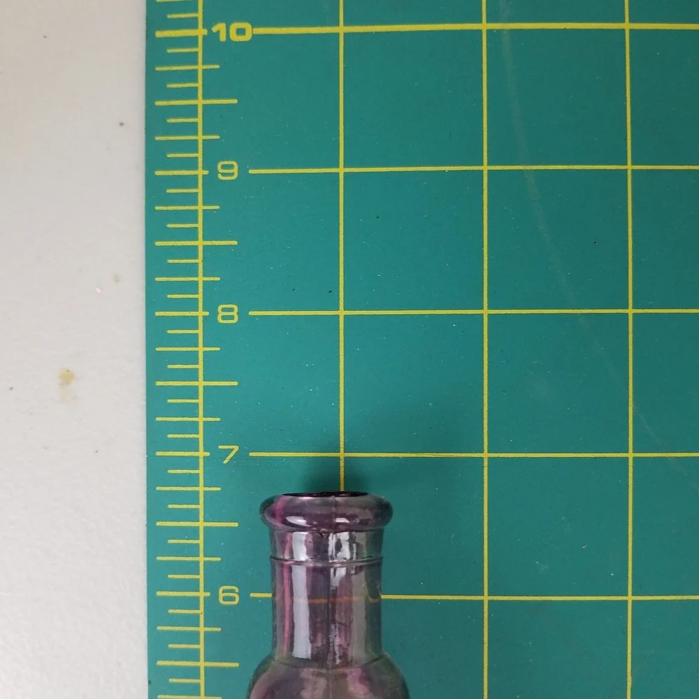 Glass Bud Vases Set of 4 purple‎ amber Decorative Accent Bottle Display